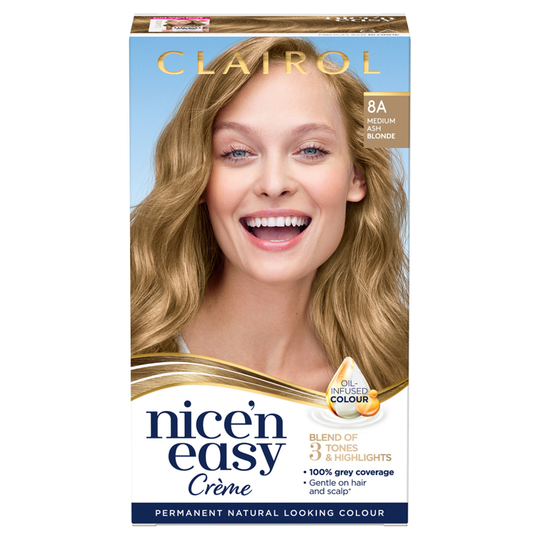 Clairol Nice'n Easy Creme Hair Dye 8A Medium Ash Blonde