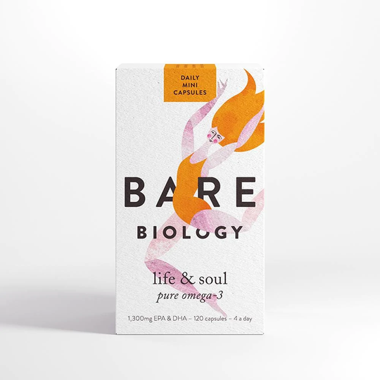 Bare Biology Life & Soul Pure Omega-3, 120 Capsules