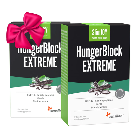 HungerBlock 1+1 FREE | Strong natural appetite suppressant | Optimal for fighting sugar cravings | 20-Day Programme | 2x20 capsules | SlimJOY