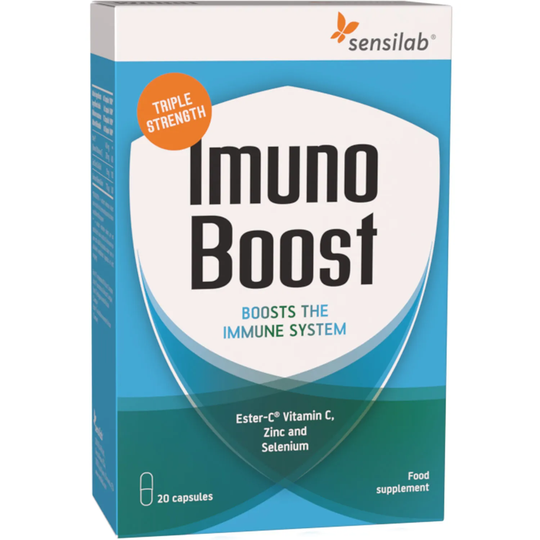 Imuno Boost | 24/7 full immune system support | 3-in-1 immune protection | Vitamin C + zinc + selenium | 20 capsules | Sensilab
