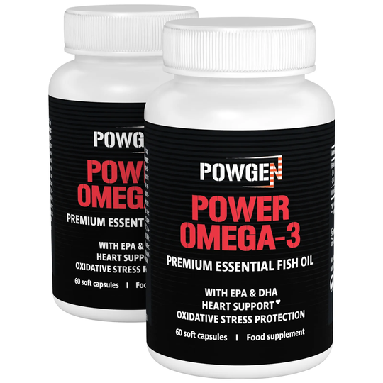 Power Omega-3 capsules 1+1 FREE - 1000 mg of premium fish oil. Support for the physically active. 2x 60 capsules for 60 days. PowGen
