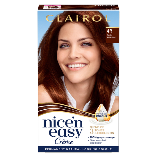 Clairol Nice'n Easy Creme Hair Dye 4R Dark Auburn