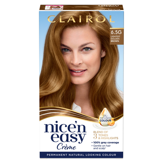 Clairol Nice'n Easy Creme Hair Dye 6.5G Lightest Golden Brown