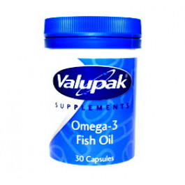 Valupak Omega-3 Fish Oil 1000mg 30 Capsules