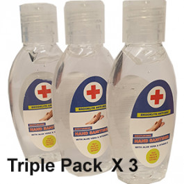 3 x 50ml Antibacterial Hand Sanitiser with Aloe Vera & Vitamin E