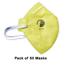 Midas FF11 Yellow Safety Face Mask - Pack of 50 Masks - CLEARANCE