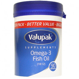 Valupak Omega-3 Fish Oil 1000mg 90 Capsules
