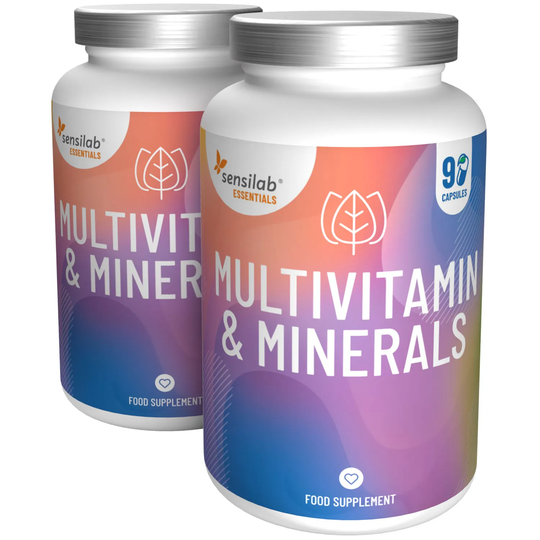 Essentials Multivitamin & Minerals | All Multivitamin Benefits In One 1 Capsule (13 Vitamins + Zn, Selenium, Mg) | 180 Capsules | Sensilab