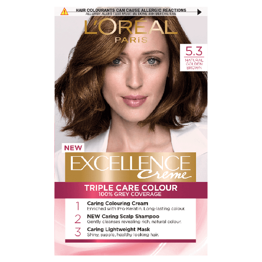 L'Oreal Paris Excellence Creme 5.3 Natural Golden Brown Hair Dye