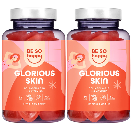 BeSoHappy Glorious Skin Collagen Gummies 2-Pack (120 gummies) - gorgeous, youthful-looking skin. Made with pectin. Orange-lemon flavour | Sensilab