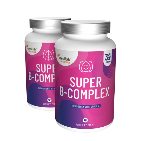 Essentials Super B-Complex 60 capsules. Superstrong vitamin B-complex with 8 B-vitamins | Sensilab