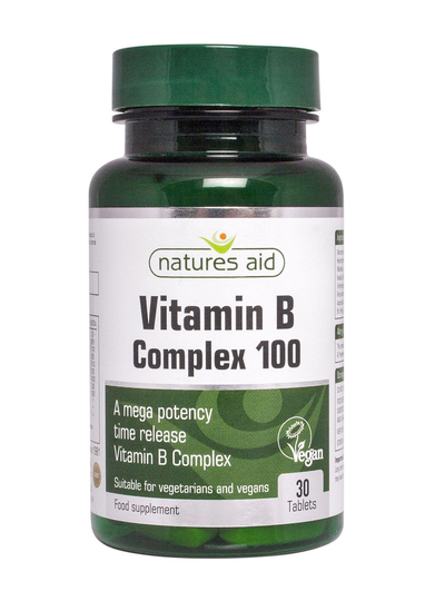 Natures Aid Mega Potency Vitamin B Complex, 30 Tablets