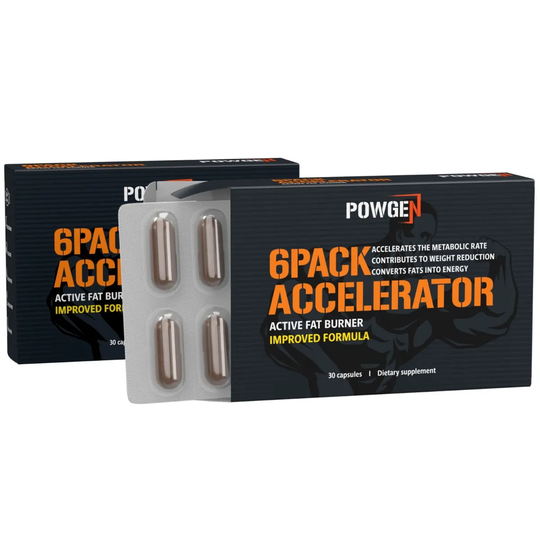 6Pack Accelerator Improved [Duo-Pack]: The ultimate stomach fat burner. 2x 60 fat-burning capsules | PowGen
