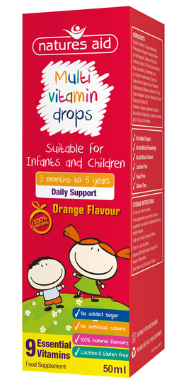 Natures Aid Multi-vitamin Drops for infants & children, 50ml