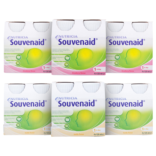 Nutricia Souvenaid Mixed Case Strawberry and Vanilla 24 Bottles