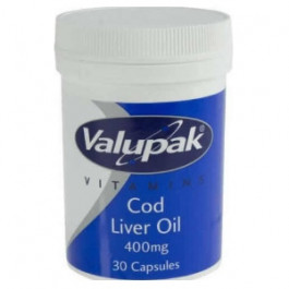 Valupak Cod Liver Oil Caps 400mg 30 Capsules