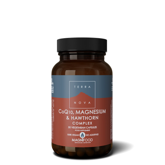 Terranova Co-Q-10 Magnesium & Hawthorn, 50 Capsules