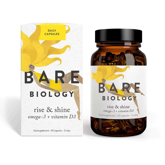 Bare Biology Rise & Shine Omega-3 + Vitamin D3, 60 Capsules