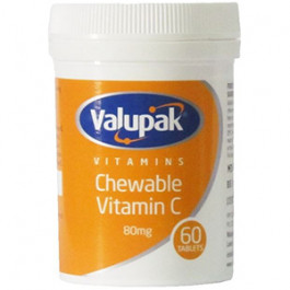Valupak Chewable Vitamin C 80mg 60 Tablets