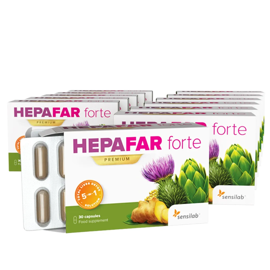 Hepafar Forte Milk Thistle Capsules | 6-Month Programme | 100% Natural Liver Cleanse | Revolutionary formula - 10x stronger effect | Sensilab