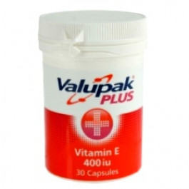 Valupak Plus Vitamin E 400IU Capsules 30 Pack