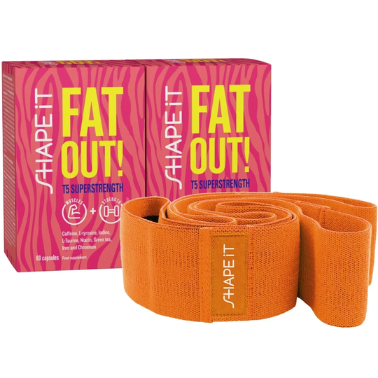 2x T5 Fat Burner Fat Out! T5 Superstrength + Exercise Band | 2x 60 capsules | Sensilab