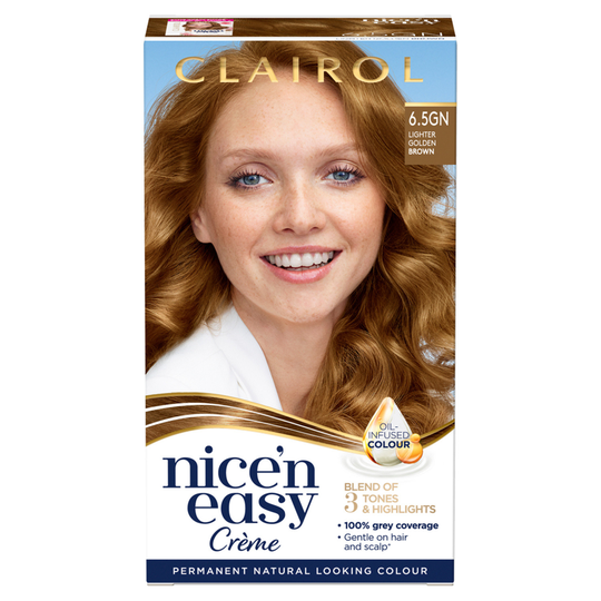 Clairol Nice'n Easy Creme Hair Dye 6.5GN Lighter Golden Brown