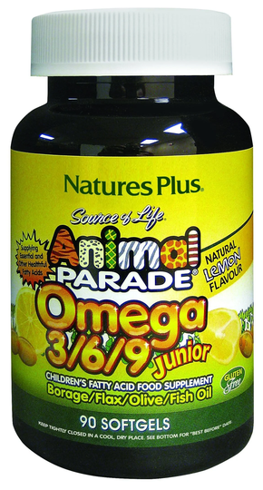 Nature's Plus Animal Parade Omega 3/6/9 Junior, 90 SoftGels