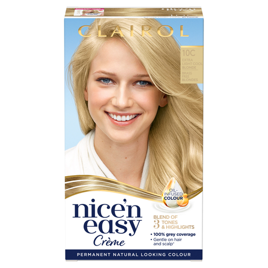 Clairol Nice'n Easy Creme Hair Dye 10C Extra Light Cool Blonde