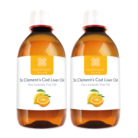 St. Clement's Cod Liver Oil Liquid - 2 x 300ml bottles