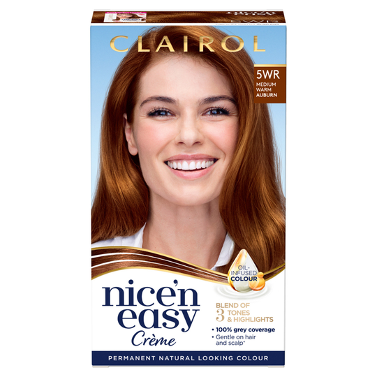 Clairol Nice'n Easy Creme Hair Dye 5WR Medium Warm Auburn