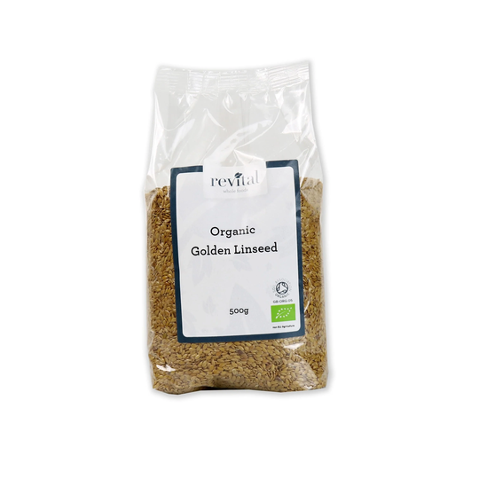 Revital Whole Foods Organic Golden Linseed, 500gr