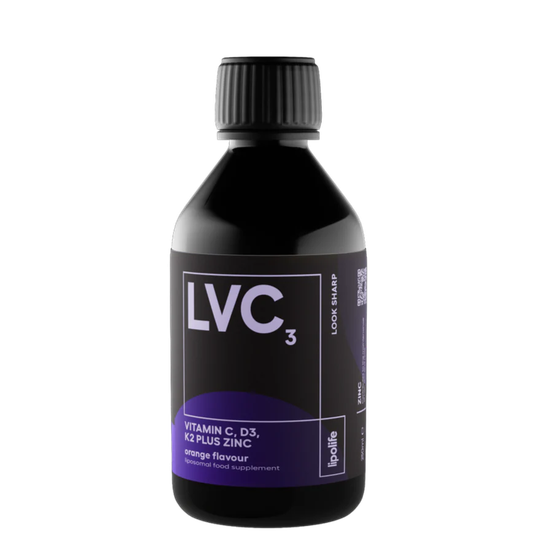 Lipolife LVC3- Liposomal Vitamins C, D3,K2 & Zinc, 250ml