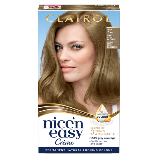 Clairol Nice'n Easy Creme Hair Dye 7C Dark Cool Blonde