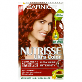 Garnier Nutrisse Ultra Color Permanent Nourishing Hair Colour 6.60 Fiery Red