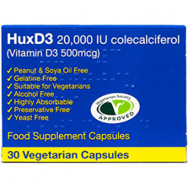HuxD3 Colecalciferol 20,000iu 30 Capsules