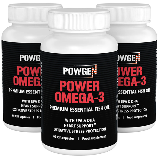 Power Omega-3 capsules 1+2 FREE - 1000 mg of premium fish oil. Support for the physically active. 3x 60 capsules for 90 days. PowGen