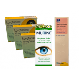 Loratadine Bundle (3xLoratadine, 1xBeclometasone & 1xMurine Hayfever Eye Drops)
