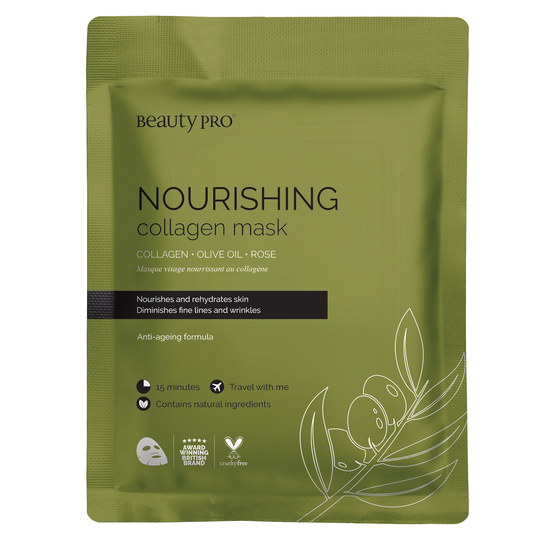 BeautyPro Nourishing Collagen Sheet Mask with Olive Extract