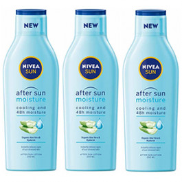 3 x Nivea Sun Moisturising After Sun Lotion 200ml