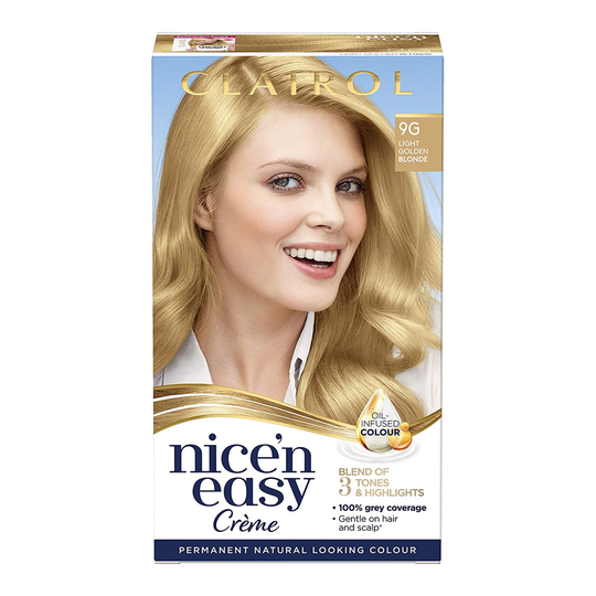 Clairol Nice'n Easy Creme Hair Dye 9G Light Golden Blonde
