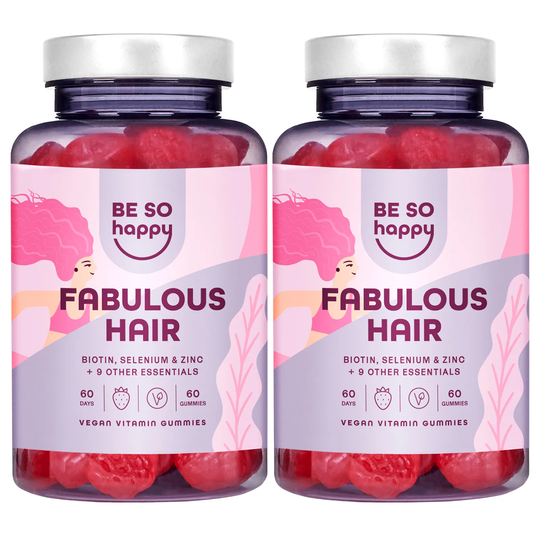 BeSoHappy Fabulous Hair gummies 2-pack - Biotin gummies that strengthen the hair and boost their growth - 120 hair gummies | Sensilab