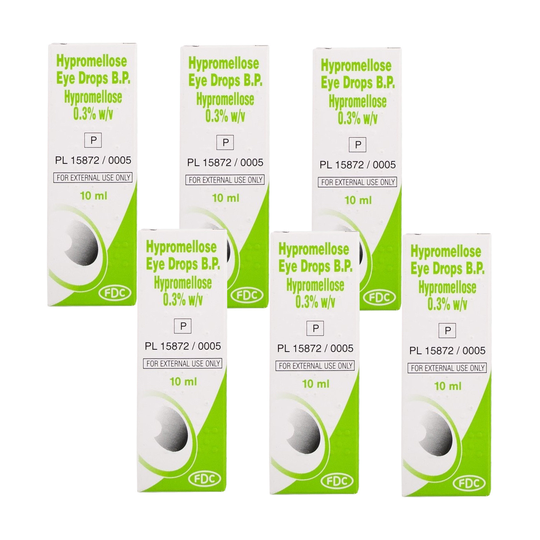 Hypromellose 0.3% Eye Drops For Dry Eyes 6 Pack
