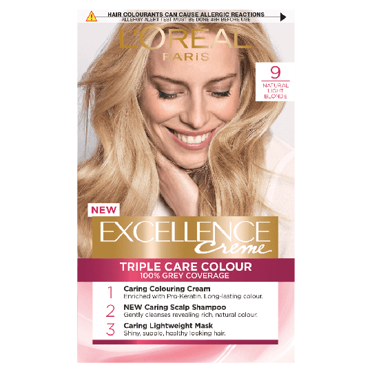 L'Oreal Paris Excellence Creme 9 Natural Light Blonde Hair Dye