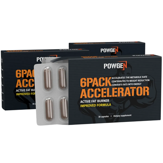 6Pack Accelerator Improved Trio | Best way to lose belly fat fast | With capsaicin, gree tea, wakame and vitamin C | 90 capsules for 90 days |