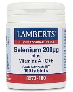 Lamberts Selenium 200μg + A+C+E, 100 Tablets