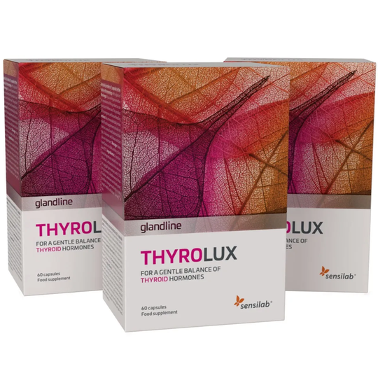 3x ThyroLux For Thyroid Support: L-tyrosine, iodine & selenium. 100% Natural and Hormone-Free. 3x 60 capsules | Sensilab